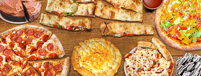 A selection of freshly made pizza, with various toppings and crusts.