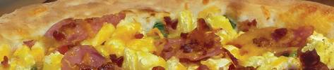Breakfast pizza at NorthernLights Pizza Co des moines iowa