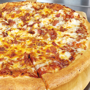 BBQ Chicken Pizza with Garlic Butter TastyCrust.